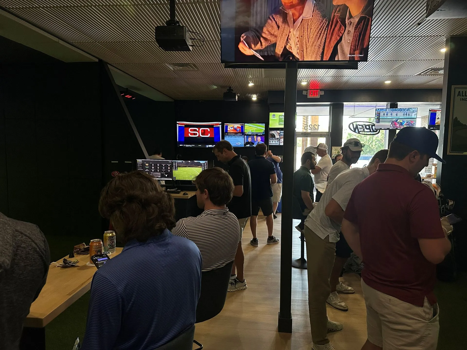Golf simulator membership bay at All Seasons Indoor Golf Club in Kansas City